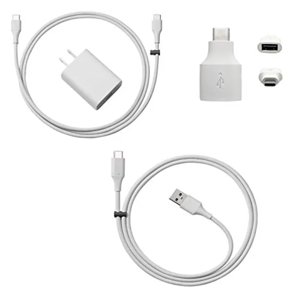 Google Official Pixel Charger for Pixel 3 and all Pixel Phones, Android Charger Cable Bundle with Fast Charging Google 18w Wall Charger - Charges any USB-C Phone (4 Items)