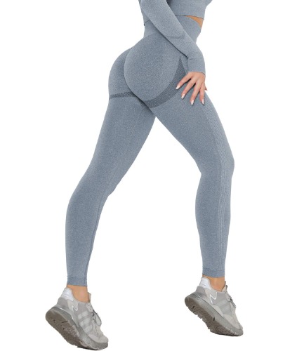 DUROFIT Scrunch Butt Sport Leggings Für Damen, High Waist Blickdicht Po Push Up Booty Leggings für Sport & Alltag, Sportleggings für heiße Tage - L #1 Morandi Blau