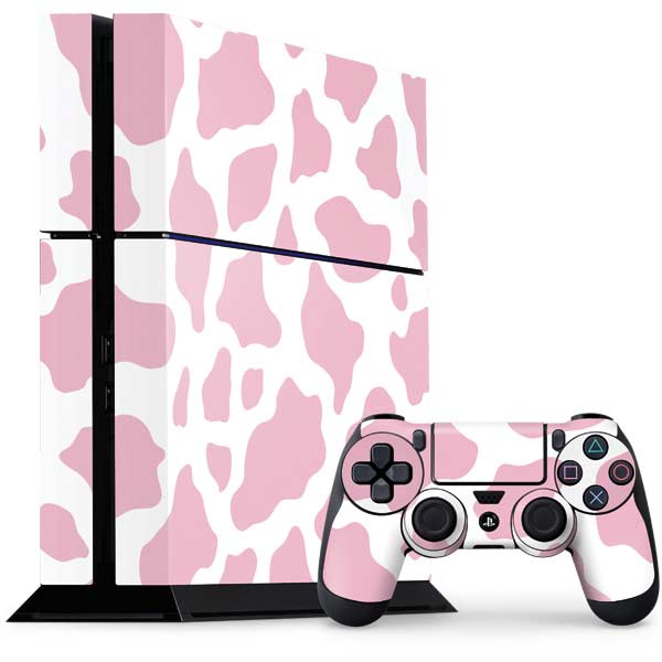 Pink Cow Print PlayStation PS4 Skins - PS4 Controller