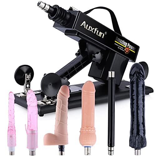 AUXFUN Sex Machine Automatic Love Machine,Thrusting Fuck Machine with 3XLR Connector Juguetes Sexuales Hands Free,Sex Toys Couple Adult Toys for Men&Women with 6 attachments - Small SET