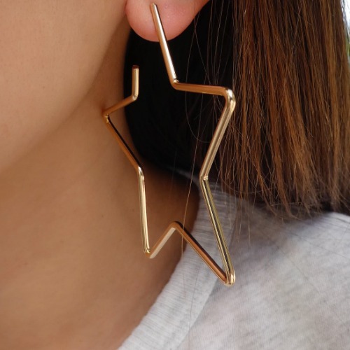 Large Star Hoops | Default Title