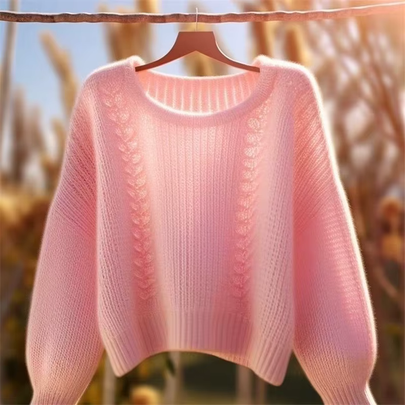 Limiguyue Gentle Pink Soft Wool Sweater Women French Loose Knitted Pullover Causal O-neck Cashmere Knitwears Autumn Winter 781P - AliExpress 200000345