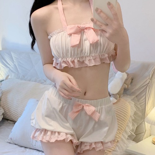 Lace Bow Pajama Set SE22296 | Default Title