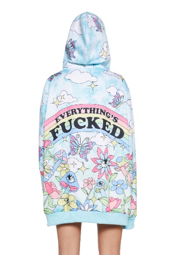 Happy Go Lucky Zip-Up Hoodie | RAINBOW / Small