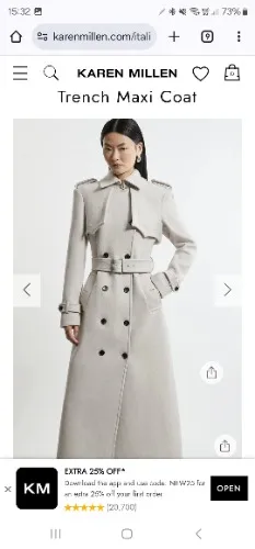 Karen Millen white wool coat