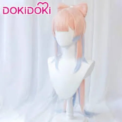 【Ready For Ship】DokiDoki Game Genshin Impact Sangonomiya Kokomi Cosplay Wig Pink Women Long Straight | Kokomi