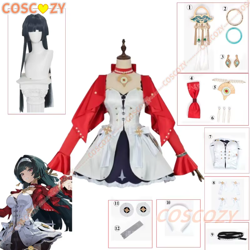 Astra Yao juego Zenless Zone Zero Cosplay disfraz peluca vestido blanco abrigo rojo Accesorios Sexy chica linda mujeres uniformes personalizados - AliExpress 200000532