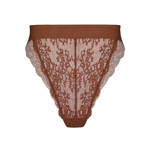 Wild Lace Hi Leg Salted Caramel - XS / Salted Caramel