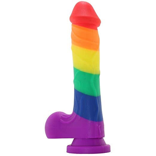 Rainbow Pumped 9.4" Dildo - Rainbow