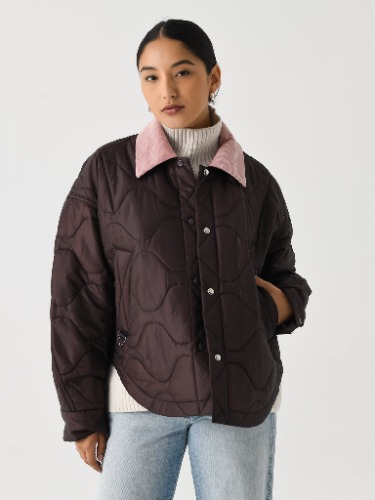 Shoreditch Ski Club Women's Niah Quilted Jacket | XS / BURGUNDY