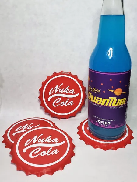 Nuka Cola Bottle Cap Coasters - Set of 4 
