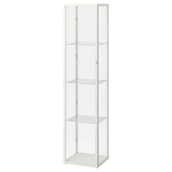 BLÅLIDEN Glass-door cabinet - white 13 3/4x12 5/8x59 1/2 "