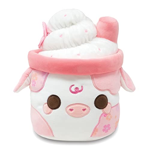 Cuddle Barn - Sakura Mooshake | Super Soft Cute Kawaii Cow Dessert Drink Collectible Stuffed Animal Plush Toy, 11 inches - Sakura Mooshake