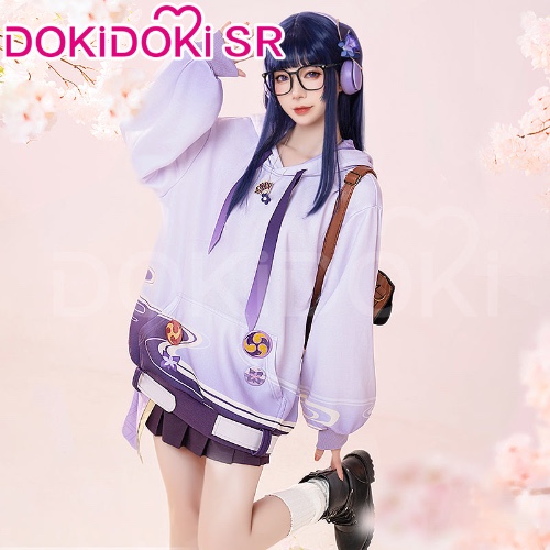 【S/XL Ready For Ship】【Last Batch】DokiDoki-SR Game Genshin Impact Raiden Shogun Cosplay Costume Baal Anniversary Casual Wear | S