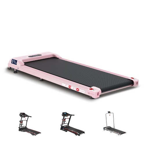 BLACK LORD Treadmill Electric Running Machine Workout Exercise 2.2/2.4/3.0/3.2/3.5/4.0/5.2HP Fitness Equipment Walking Jogging Trainer for Home Gym Office Commercial Series - Lite SL9 2.4HP - Pink