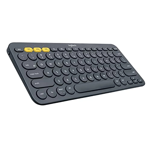 Logitech K380 Multi-Device Bluetooth Keyboard – Windows, Mac, Chrome OS, Android, iPad, iPhone, Apple TV Compatible – with Flow Cross-Computer Control and Easy-Switch up to 3 Devices – Dark Grey
