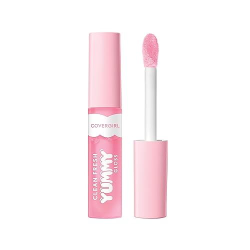 COVERGIRL - Clean Fresh Yummy Gloss - infused with Hyaluronic Acid and naturally-derived Antioxidants, for instant hydration, clean, vegan and gluten-free - Sugar Poppy - 150 - Sugar Poppy - 150