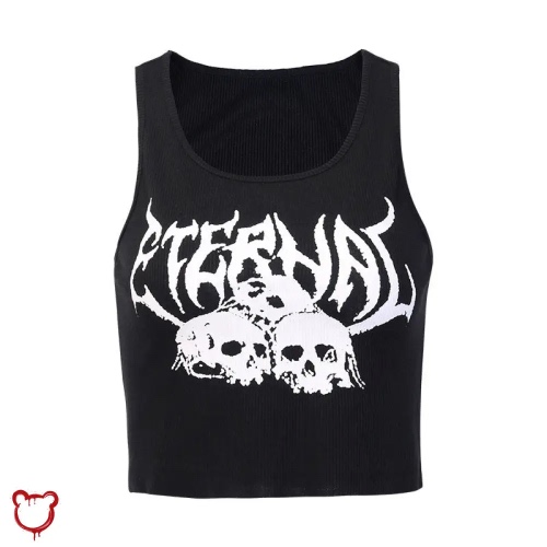 Goth Crop in Eternal Black - S / black