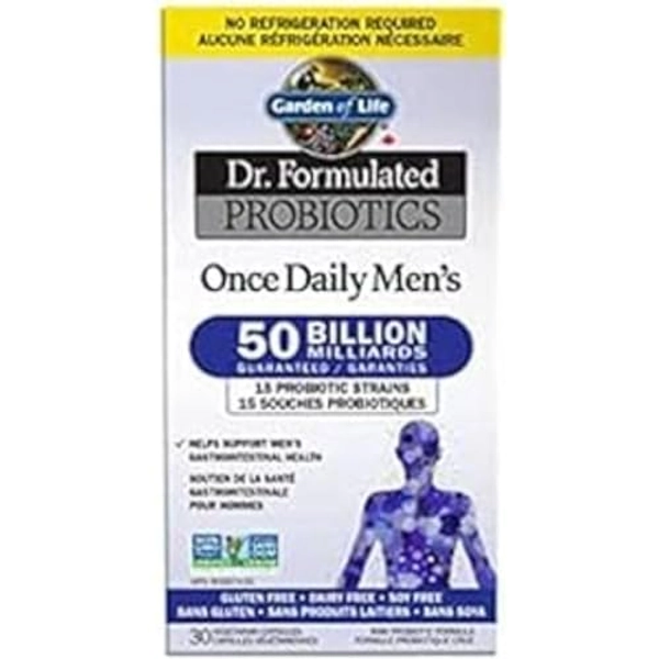Garden of Life Dr. Formulated Once Daily Men 50-Billion Probiotics 30 Vegetarian Capsules