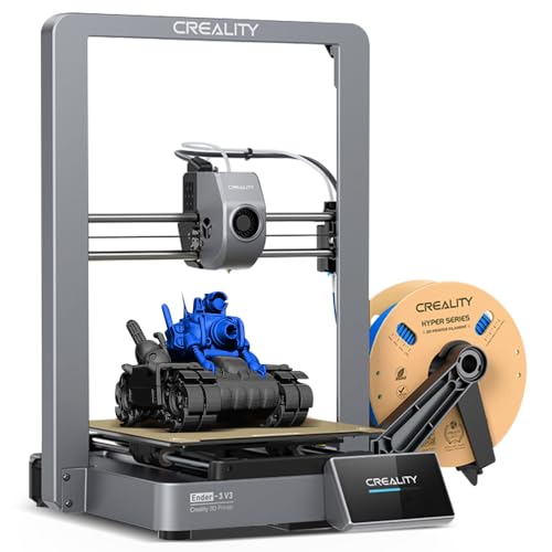Official Creality Ender 3 V3 3D Printer with 600mm/s Printing Speed, Upgraded with Core XZ Motion System Clog-Free Extrusion 60W 300℃ Hotend Heater Auto Leveling Printing Size 8.66x8.66x9.84 inch - Ender 3 V3