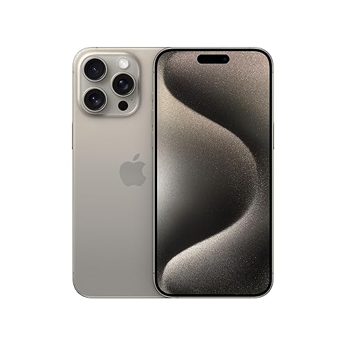 Apple iPhone 15 Pro Max (1 TB) - Natural Titanium (Renewed)
