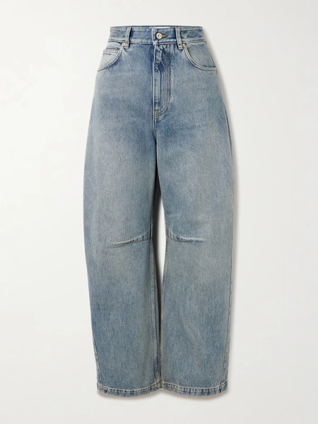 Anagram high-rise barrel-leg jeans - blue - FR 32