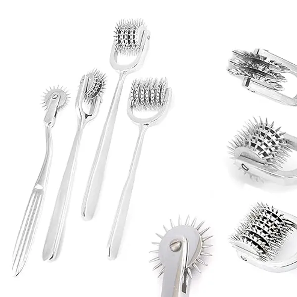 Set of 4 PCS Diagnostic NEUROLOGICAL WARTENBERG Sensory Pinwheel PIN Wheel 1, 3, 5, 7 Head (PC Brand)