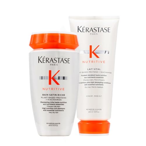 Kérastase Bain-Satin 2 und Lait-Vital (Shampoo und Pflegespülung) Doppelpack