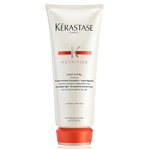 Kérastase Haarspülung für feines, normales bis trockenes Haar, Leichte und nährende Pflege für mehr Glanz, Lait Vital Conditioner, Nutritive, 200 ml - 200 ml (1er Pack)