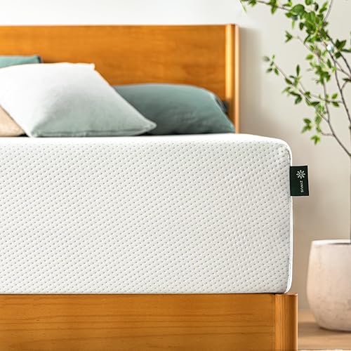 ZINUS 12 Inch Green Tea Memory Foam Mattress [New Version], Fiberglass free, Medium Firm Feel, Zoned Pressure Relief, Certified Safe Foams & Fabric, Bed-In-A-Box, Queen - Queen - 12" - New Small Box