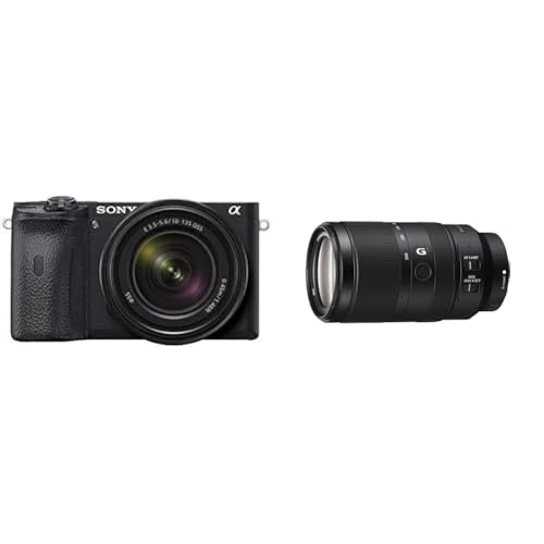 Sony Alpha 6600 | APS-C Spiegellose Kamera 18-135mm f/3.5-5.6 Zoom-Objektiv (Schneller 0 & E 70-350mm f/4.5-6.3 G OSS | APS-C, Super-Telezoom-Objektiv (SEL70350G) - Kit inkl. Objektiv SEL18135 - Bundle mit Super-Telezoom-Objektiv