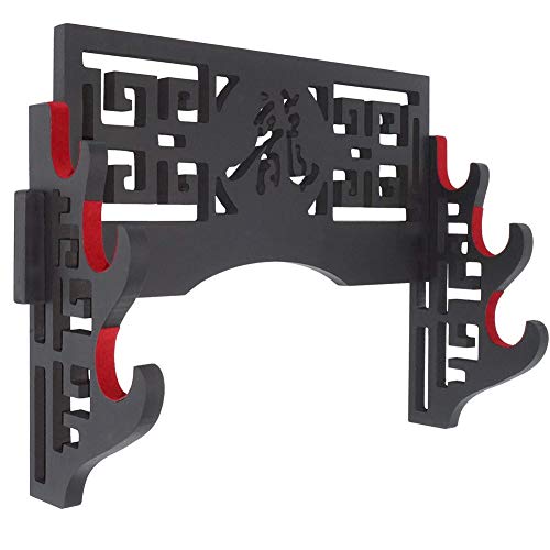 SHULI Schwerthalter Wandhalterung Schwertständer Japanische Samurai Schwerthalterung und Standard Schwerter 龍-3-Tier - 3-Tier