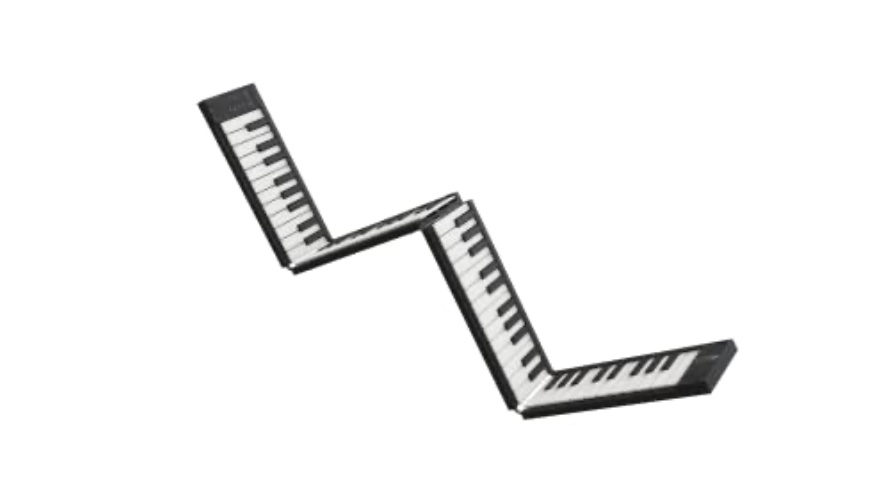 BLACKSTAR Carry-On Tragbares Schwarz klappbares Digitalpiano mit 88 Tasten von Blackstar, USB-MIDI-Controller mit wiederaufladbarem Akku - 88 Tasten Schwarz - Single