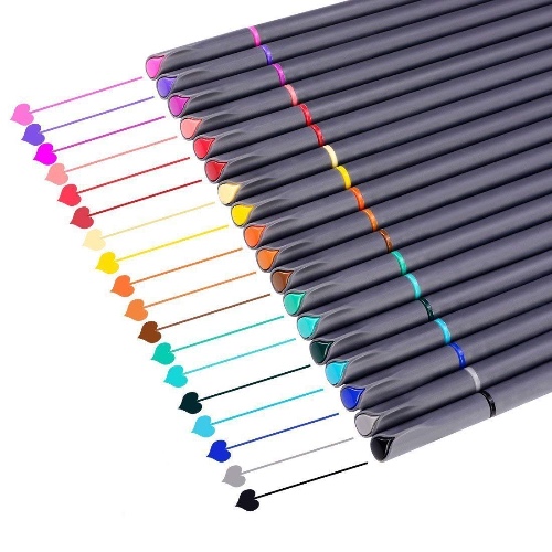 iBayam Journal Planner Pens Colored Pens Fine Point Markers Fine Tip Drawing Pens Fineliner Pen for Journaling Writing Note Taking Calendar Coloring Art Office Back to School Supplies, 18 Count - 1 Count (Pack of 18)