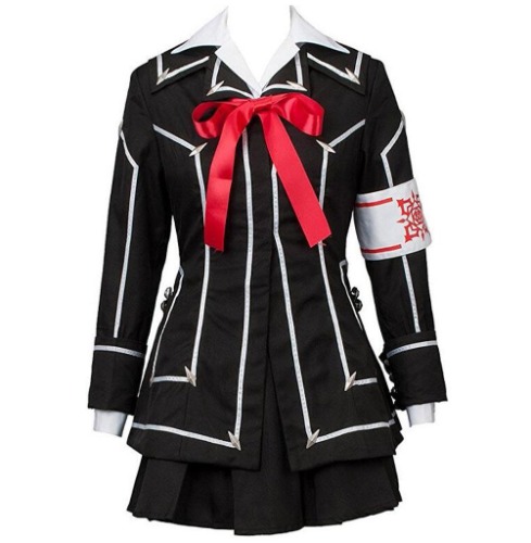 Poetic Walk Vampire Knight Yuki Cosplay Costume Day Class Girls Uniform - Large Black
