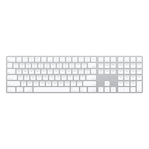 Apple Magic Keyboard with Numeric Keypad: Wireless, Bluetooth, Rechargeable. Works with Mac, iPad, or iPhone; US English - White - US English