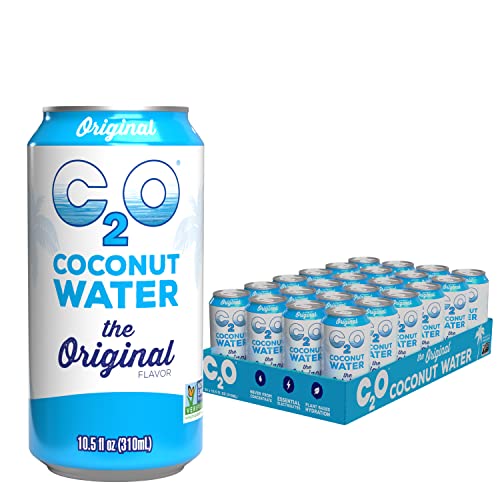 C2O Original Coconut Water, 10.5 FL OZ (24 Pack) - Pure Coconut Water - 10.5 Fl Oz (Pack of 24)