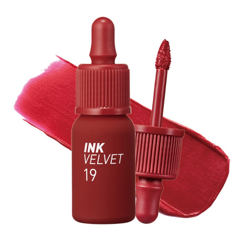 Peripera Ink the Velvet Lip Tint | High Pigment Color, Longwear, Weightless, Not Animal Tested, Gluten-Free, Paraben-Free | #019 LOVE SNIPER RED, 0.14 fl oz - #019 LOVE SNIPER RED