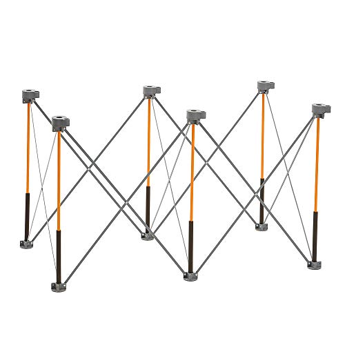 BORA Centipede CK6S 30 inch height Portable Work Stand, Includes 4 X-Cups, 4 Quick Clamps, Carry Bag, Portable Work Support Sawhorse, 2Ft x 4Ft, 30 inch work height, 2500lb weight, Orange/Black - 2 Ft x 4 Ft