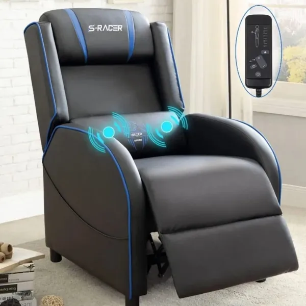 Reclining Gaming Massage Chair with Lumber Support