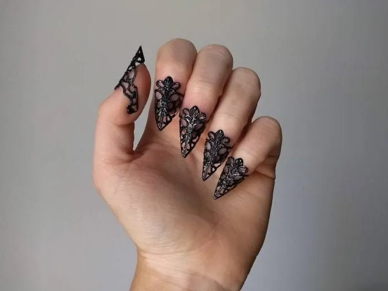 Black Claws « Obsidian » Anneaux à ongles - Finger Tips