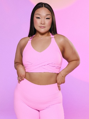 Candy Wrap Sports Bra - Lover Pink | M