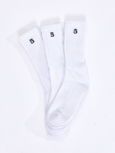 3 Pack Scrunch Socks - White | M/L