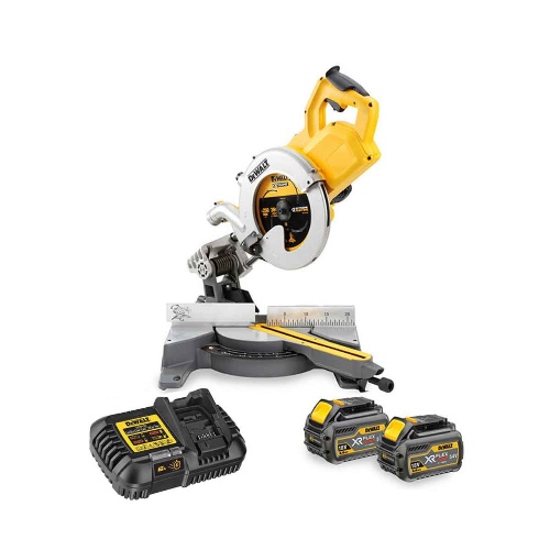 DeWalt DCS777T2-GB 54V XR Flexvolt 216mm Mitre Saw with 2 x 6.0Ah Batteries