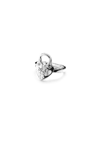 FRACTURED HEART RING | STERLING SILVER / S