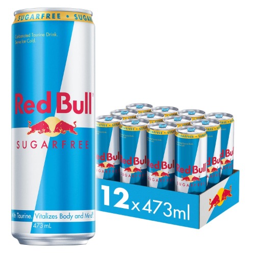 Red Bull Energy Drink, Sugarfree, 473ml (12 Pack) 