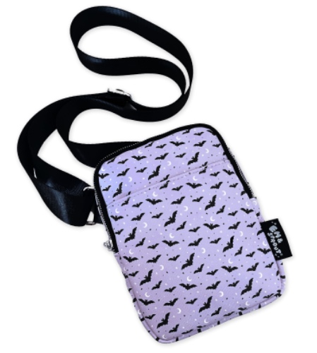 Lavender Bats Crossbody Bag | Default Title
