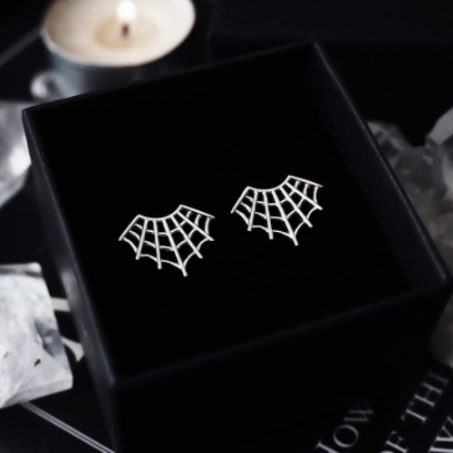 Sterling Silver Cobweb Studs | Default Title