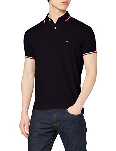 Tommy Hilfiger Polo Hombre Core Tommy Tipped Slim-Fit Polo - L - Azul (Desert Sky)