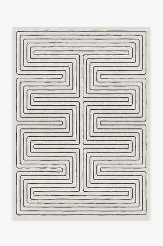 Jonathan Adler Labyrinth Black & Ivory Rug